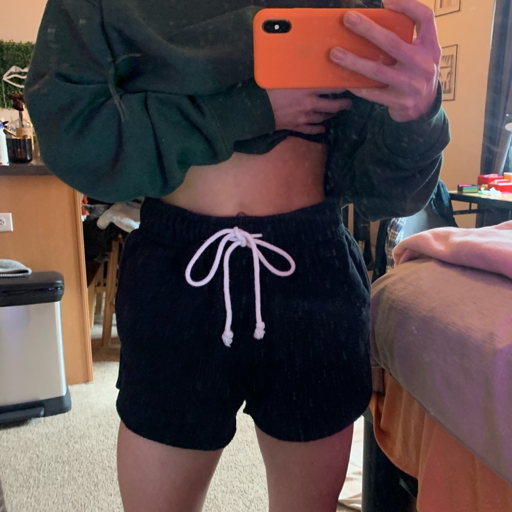 Black sweat shorts